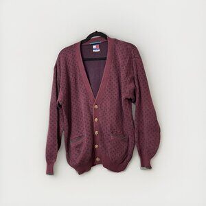 Tommy Hilfiger Vtg Mens Oversized Cotton Cardigan Knit Varsity Sweater Preppy M
